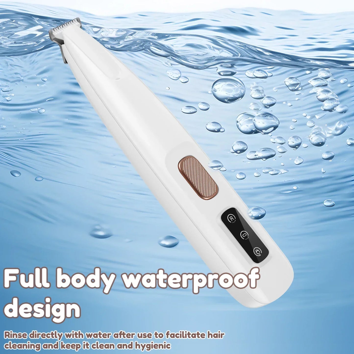 Dog Paw Trimmer with LED Light – Quiet, Waterproof & Cordless Pet Grooming Tool