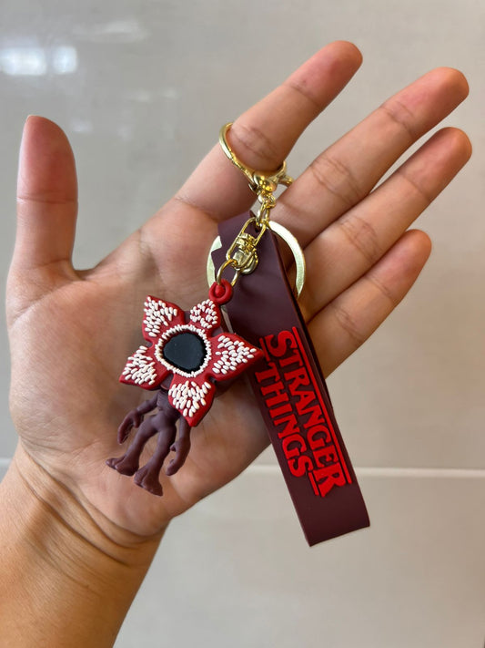 Stranger Things PVC Keychain – Eleven, Demogorgon, & More | Retro Horror Fan Gift