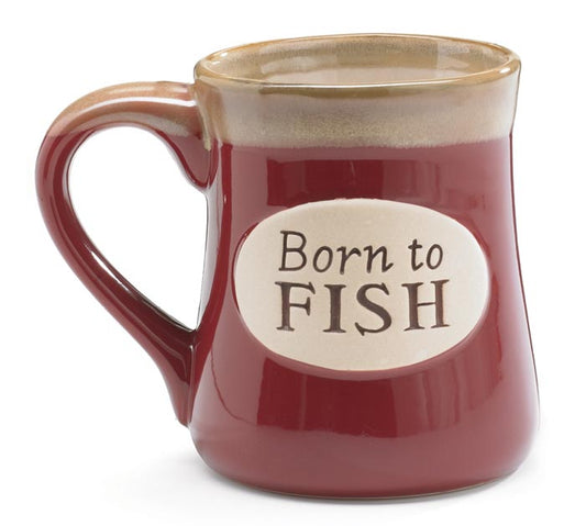 BORN TO FISH PORCELAIN MUG