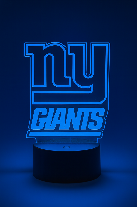 New York Giants 3D Lamp – 7-Color Glow Light | USB or Battery Powered Room Decor