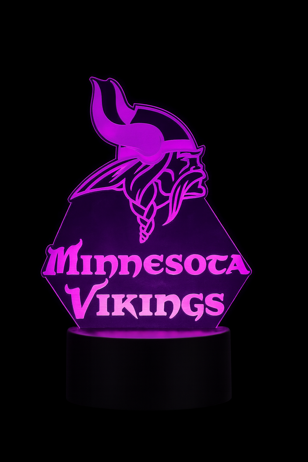 Minnesota Vikings 3D Lamp – Color-Changing LED Football Fan Light