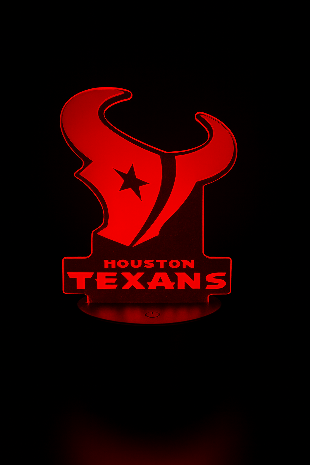 Houston Texans 3D Glow Lamp – Color-Changing Football Room Light