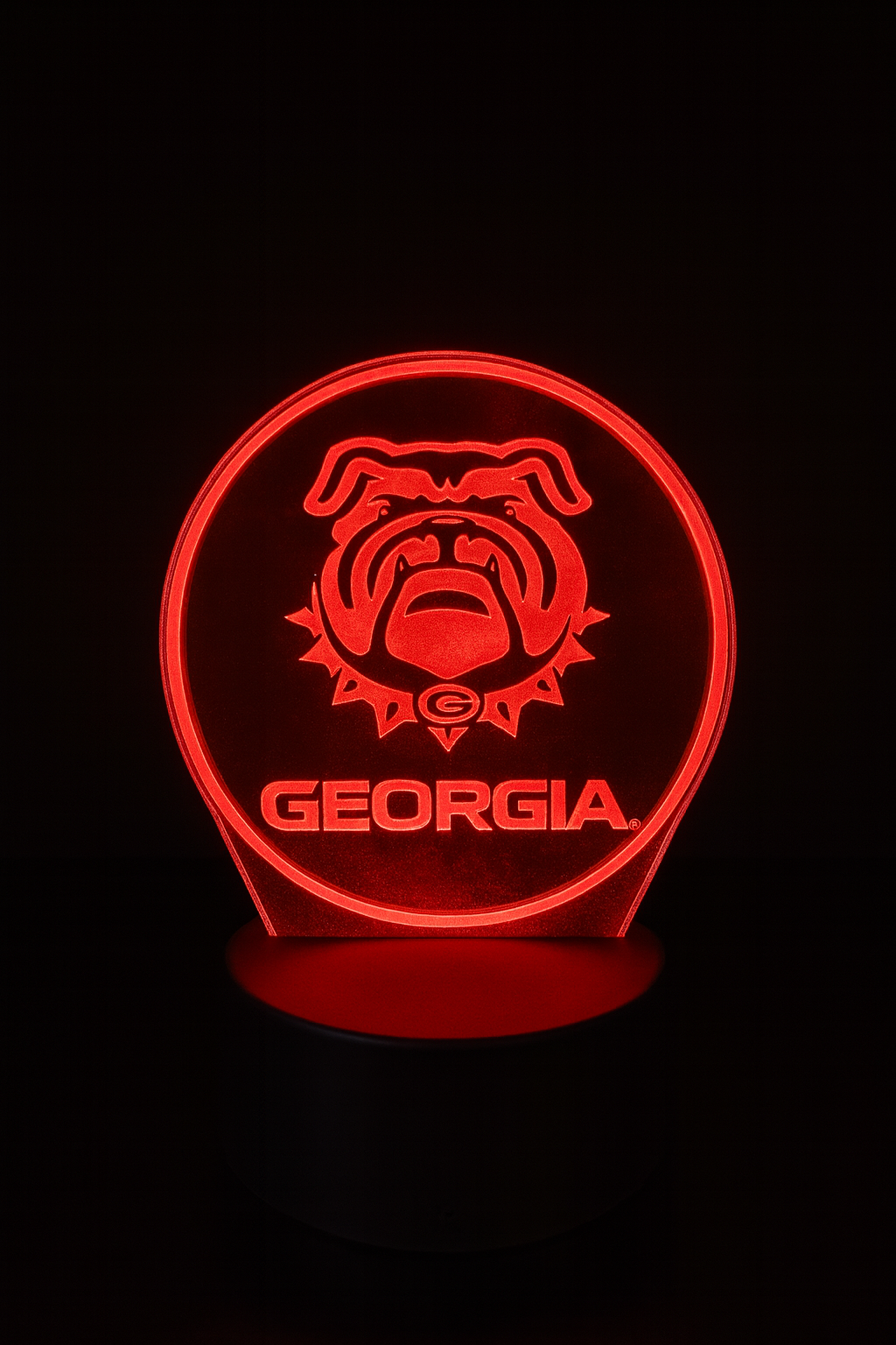 Georgia Bulldogs Red Light 3D Acrylic Lamp