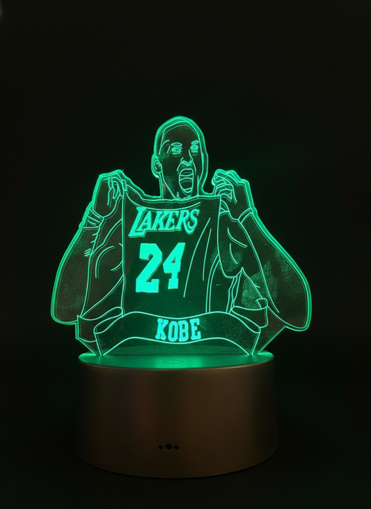 Kobe Bryant 3D LED Night Lamp – Lakers Legend Edition (#24)
