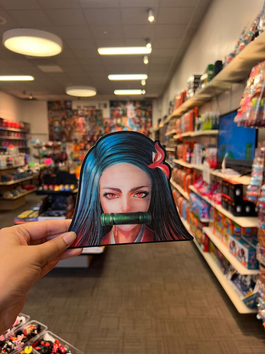 Nezuko Kamado 3D Sticker – Demon Slayer Anime Waterproof Vinyl