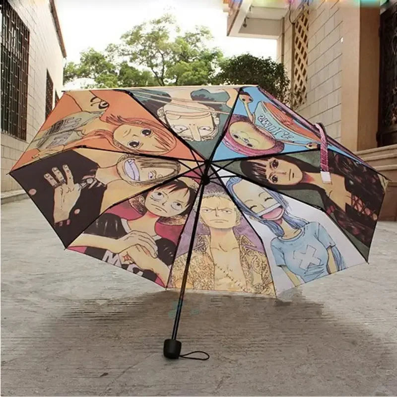 One Piece Anime Automatic Umbrella – Luffy, Zoro, Nami & Chopper