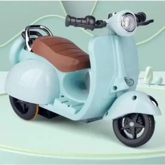 Mini Electric Motorcycle Toy for Labubu Dolls – 360° Spin, Lights & Music (No Doll)