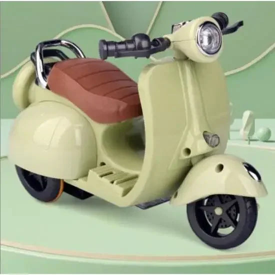 Mini Electric Motorcycle Toy for Labubu Dolls – 360° Spin, Lights & Music (No Doll)