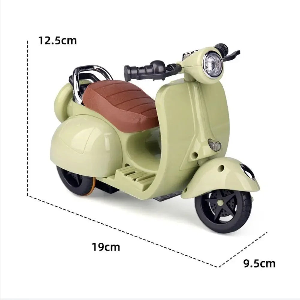 Mini Electric Motorcycle Toy for Labubu Dolls – 360° Spin, Lights & Music (No Doll)