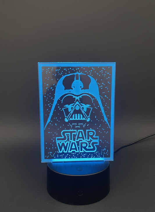 Star Wars hologram-style LED lamp for desk or room decoration.